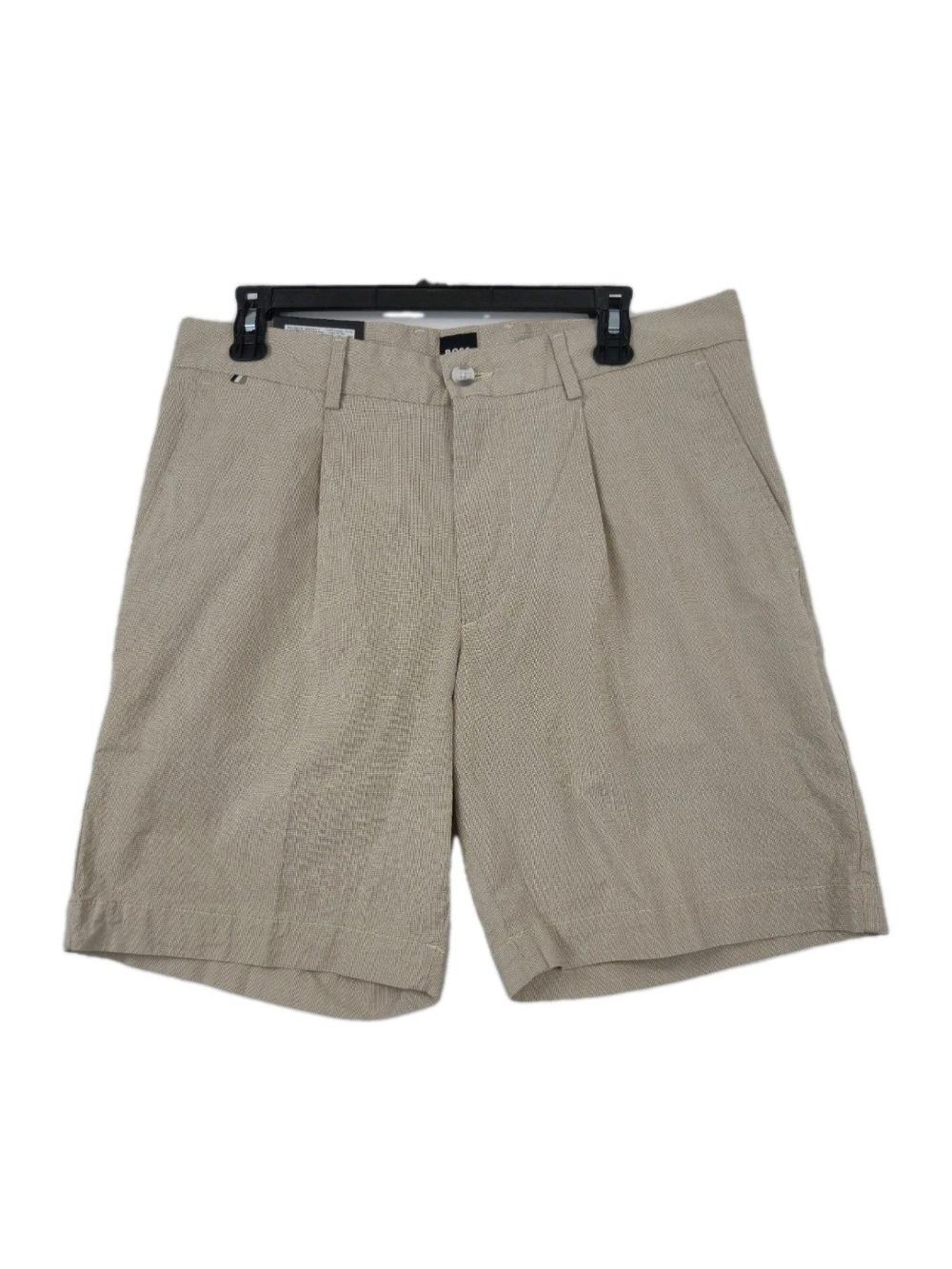 Hugo Boss Men's Brown Beige Shorts Kane Size 32 R Cotton Blend NWT 45